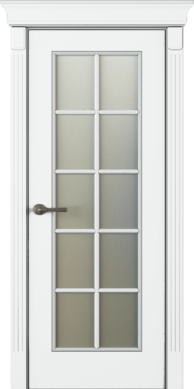 Купить межкомнатную дверь ЛН 16 со стеклом  цвета белый в Москве