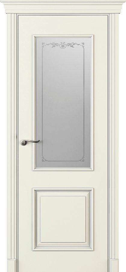 Купить межкомнатную дверь Л13С со стеклом  цвета ral 9010 в Москве