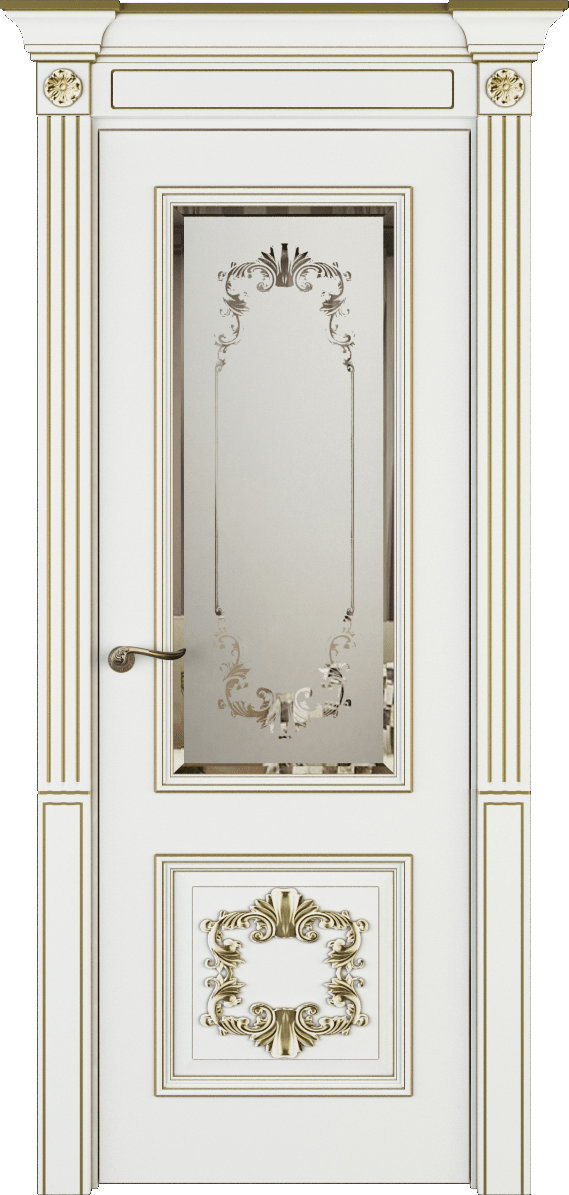 Купить межкомнатную дверь  Модель №104  цвета белый в Москве