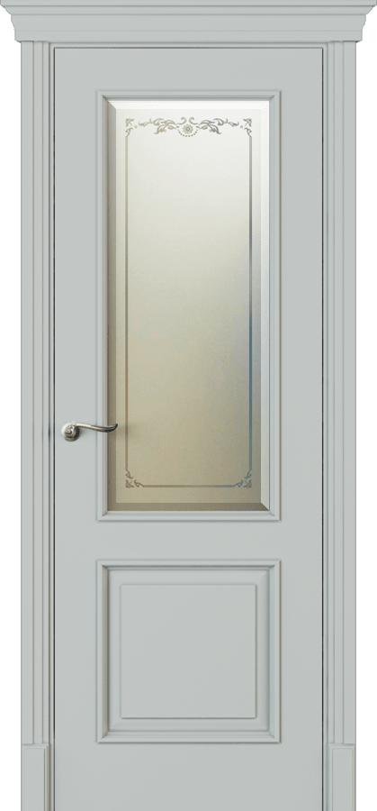Купить межкомнатную дверь Л13С со стеклом  цвета ral 7035 в Нижнем Новгороде