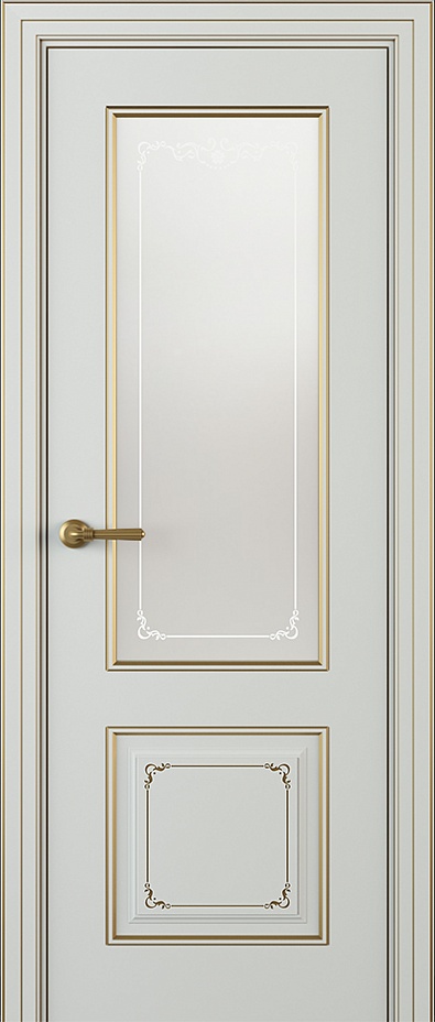 Купить межкомнатную дверь ЛЧ 13-С со стеклом  цвета ral 7035 в Москве