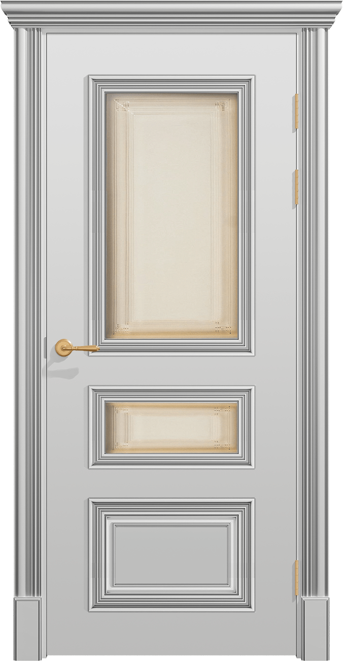 Купить межкомнатную дверь ПОЛО 3FХ/G2 с двумя стёклами цвета ral 7035 в Москве