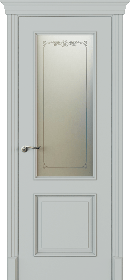 Купить межкомнатную дверь Л13С со стеклом  цвета ral 7035 в Нижнем Новгороде