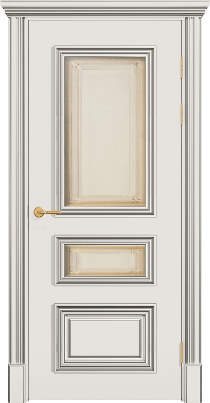 Купить межкомнатную дверь ПОЛО 3FХ/G2 с двумя стёклами цвета ral 9002 в Москве
