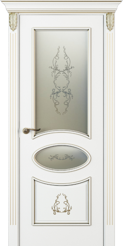 Купить межкомнатную дверь Л 63-А2 с двумя стёклами цвета белый в Нижнем Новгороде