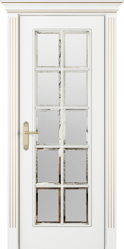 Купить межкомнатную дверь ЛФ20 со стеклом Сатин  цвета белый в Нижнем Новгороде