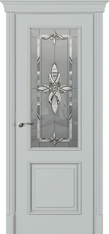 Межкомнатная дверь Л13 со стеклом  цвета ral 7035