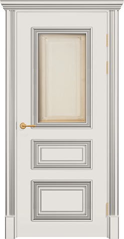 Межкомнатная дверь ПОЛО 3FХ/G1 с одним стеклом цвета ral 9002