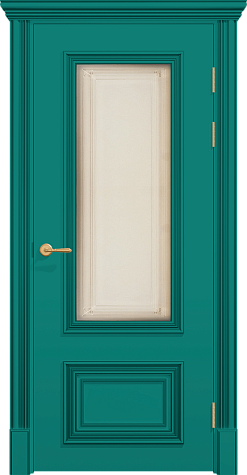 Межкомнатная дверь ПО ПОЛО 2F/G1  цвета ral 6033
