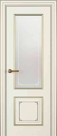 Межкомнатная дверь ЛЧ 13-С со стеклом  цвета ral 9010