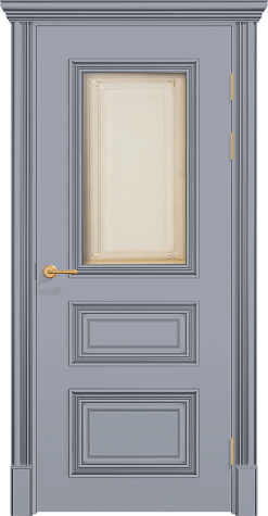 Межкомнатная дверь ПОЛО 3FХ/G1 с одним стеклом цвета ral 7040