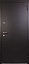 Входная дверь Силуэт 3К №2 черного цвета снаружи и ясень белый внутри снаружи и внутри 1
