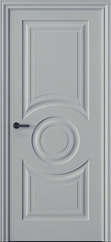 Глухая межкомнатная дверь Трио 04  цвета ral 9002