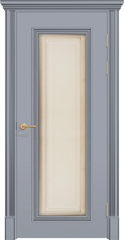 Межкомнатная дверь ПОЛО 1F/G  цвета ral 7040