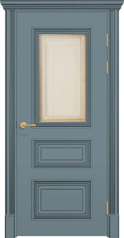 Межкомнатная дверь ПОЛО 3FХ/G1 с одним стеклом цвета ral 7000