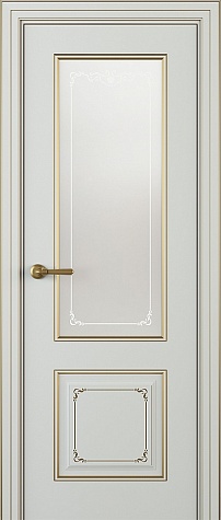 Межкомнатная дверь ЛЧ 13-С со стеклом  цвета ral 7035