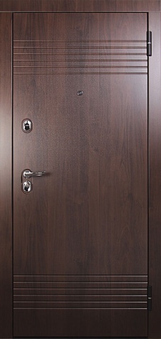 Входная дверь Термо (уцененная) цвета темный винорит с терморазрывом