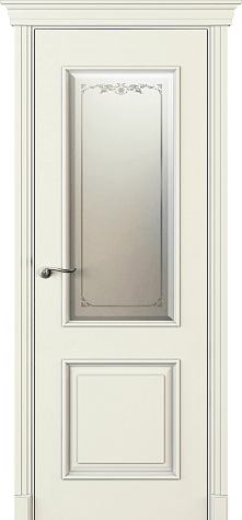 Межкомнатная дверь Л13С со стеклом  цвета ral 9010