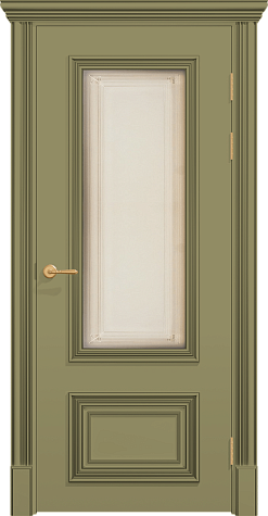 Межкомнатная дверь ПО ПОЛО 2F/G1  цвета ral 7034