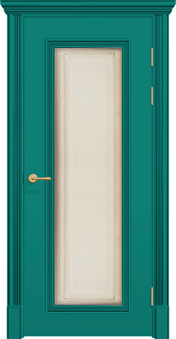 Межкомнатная дверь ПОЛО 1F/G  цвета ral 6033