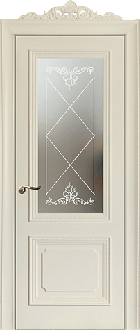 Межкомнатная дверь Л 70Н со стеклом  цвета ral 9010