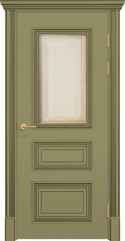 Межкомнатная дверь ПОЛО 3FХ/G1 с одним стеклом цвета ral 7034