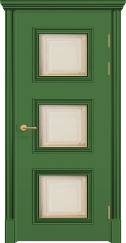 Межкомнатная дверь ПО ПОЛО 3F/G3  цвета ral 6011