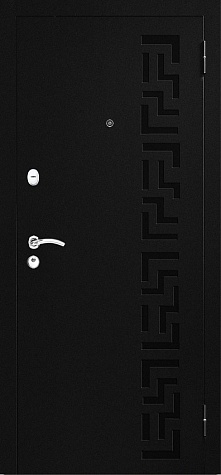 Входная дверь Классик 3К (уцененная) черного цвета снаружи и дуб крафтовый внутри