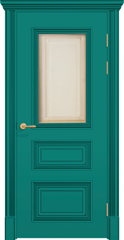 Межкомнатная дверь ПОЛО 3FХ/G1 с одним стеклом цвета ral 6033