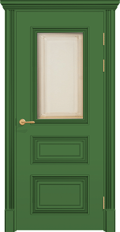 Межкомнатная дверь ПОЛО 3FХ/G1 с одним стеклом цвета ral 6011