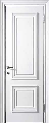 Глухая межкомнатная дверь RM051  цвета белый