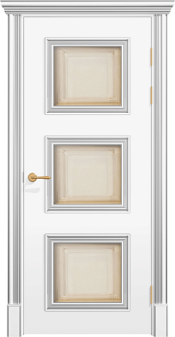 Межкомнатная дверь ПО ПОЛО 3F/G3  цвета ral 9016