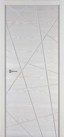 Глухая межкомнатная дверь Модель LX404 цвета белый