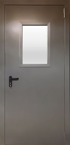 Дверь противопожарная одностворчатая остекленная ДМП-1 2 типа EI30/60