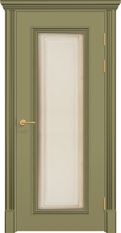 Межкомнатная дверь ПОЛО 1F/G  цвета ral 7034