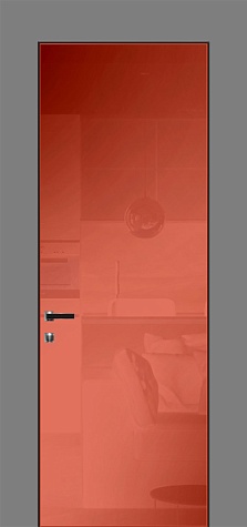 Глухая межкомнатная дверь MR1  цвета ral 8815 (терракотово-красный)