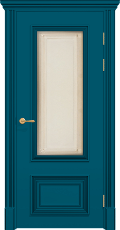 Межкомнатная дверь ПО ПОЛО 2F/G1  цвета ral 5009