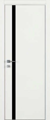 Межкомнатная дверь РДА83 с алюминиевой кромкой  цвета белый матовый